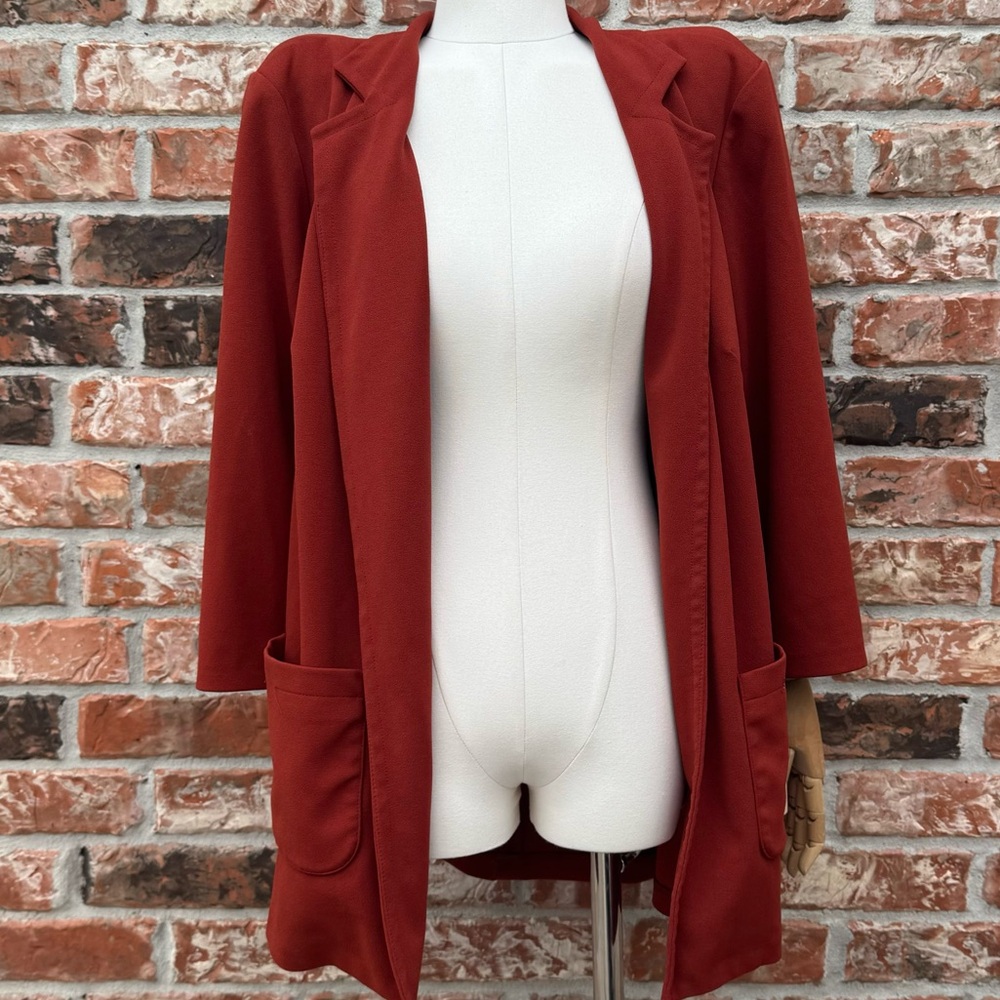 NYCC burnt orange/rust colored sweater with pockets / 1X / Excellent condition